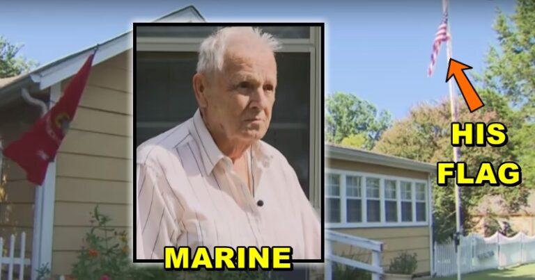 Thug Tries To Steal Marine Veteran’s Flag — Makes Texas-Sized Mistake