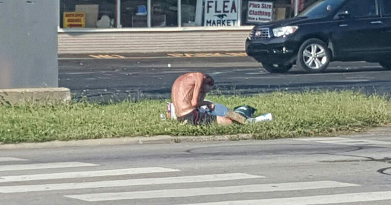 Man Shares A Picture Of Starving Homeless Man—Gets A Response That Blows Him Away