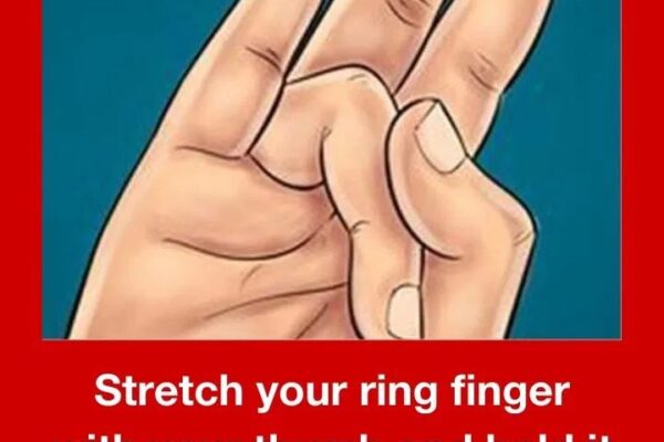 Stretch your ring finger with your thumb and hold it for a few seconds. You’ll love the reason!
