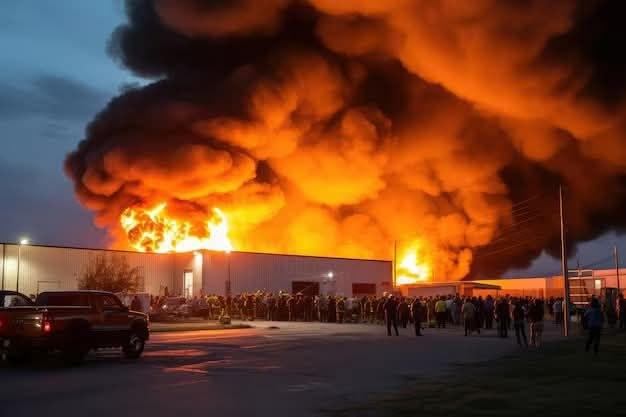 Massive Fire Erupts in City of M — Thick Black Smoke Engulfs the Sky ...
